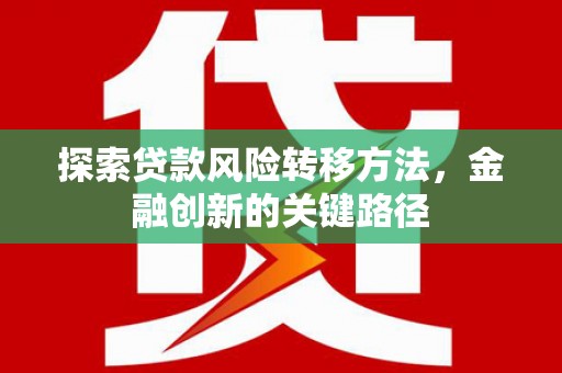 洱源探索贷款风险转移方法，金融创新的关键路径